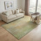 5' X 8' Beige Blue And Khaki Geometric Washable Area Rug With UV Protection