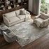 8' Taupe Ivory And Gray Abstract Washable Area Rug With UV Protection