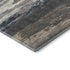 5' X 8' Black Beige And Blue Abstract Washable Area Rug With UV Protection