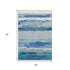 5' X 8' Blue And Ivory Abstract Washable Area Rug With UV Protection