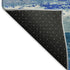 5' X 8' Blue And Ivory Abstract Washable Area Rug With UV Protection