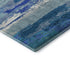 5' X 8' Blue And Ivory Abstract Washable Area Rug With UV Protection