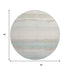8' X 8' Ivory Mint Green And Teal Abstract Washable Round Rug With UV Protection