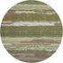 8' X 8' Olive Green Silver And Brown Abstract Washable Round Rug With UV Protection
