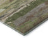8' X 8' Olive Green Silver And Brown Abstract Washable Round Rug With UV Protection