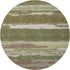 8' X 8' Olive Green Silver And Brown Abstract Washable Round Rug With UV Protection