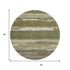 8' X 8' Olive Green Silver And Brown Abstract Washable Round Rug With UV Protection