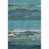 9' X 12' Teal Green And Ivory Abstract Washable Area Rug With UV Protection
