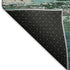 9' X 12' Teal Green And Ivory Abstract Washable Area Rug With UV Protection