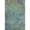5' X 8' Blue Green And Beige Abstract Washable Area Rug With UV Protection