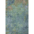5' X 8' Blue Green And Beige Abstract Washable Area Rug With UV Protection
