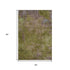 5' X 8' Green Brown And Beige Abstract Washable Area Rug With UV Protection