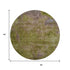 8' X 8' Green Brown And Beige Abstract Washable Round Rug With UV Protection