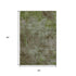 5' X 8' Coffee Green And Taupe Abstract Washable Area Rug With UV Protection