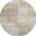 8' X 8' Taupe And Ivory Geometric Washable Round Rug With UV Protection