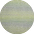 8' X 8' Artichoke Green And Gray Striped Washable Round Rug With UV Protection
