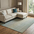 9' X 12' Blue Beige And Taupe Striped Washable Area Rug With UV Protection