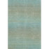5' X 8' Teal And Taupe Striped Washable Area Rug With UV Protection
