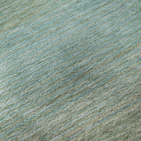 5' X 8' Teal And Taupe Striped Washable Area Rug With UV Protection