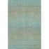 5' X 8' Teal And Taupe Striped Washable Area Rug With UV Protection