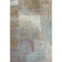 5' X 8' Coffee Ivory And Blue Abstract Washable Area Rug With UV Protection