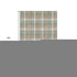 8' Taupe Ivory And Teal Plaid Washable Area Rug With UV Protection