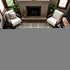 8' Taupe Ivory And Teal Plaid Washable Area Rug With UV Protection
