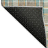 8' Taupe Ivory And Teal Plaid Washable Area Rug With UV Protection