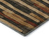 8' X 8' Coffee Rust And Copper Striped Washable Round Rug With UV Protection
