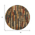 8' X 8' Coffee Rust And Copper Striped Washable Round Rug With UV Protection