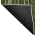 8' X 8' Olive Green And Beige Striped Washable Round Rug With UV Protection