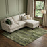 8' Olive Green And Beige Striped Washable Area Rug With UV Protection