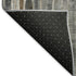 8' Pewter Gray And Silver Striped Washable Area Rug With UV Protection