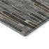 8' Pewter Gray And Silver Striped Washable Area Rug With UV Protection