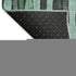 8' X 8' Sage Gray And Teal Striped Washable Round Rug With UV Protection