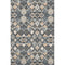 5' X 8' Graphite Peach And Ivory Geometric Washable Area Rug With UV Protection