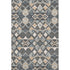 5' X 8' Graphite Peach And Ivory Geometric Washable Area Rug With UV Protection