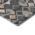 5' X 8' Graphite Peach And Ivory Geometric Washable Area Rug With UV Protection