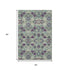 5' X 8' Pale Aqua And Purple Geometric Washable Area Rug With UV Protection