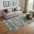 5' X 8' Pale Aqua And Purple Geometric Washable Area Rug With UV Protection