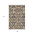 8' Wheat Charcoal And Ivory Geometric Washable Area Rug With UV Protection