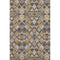 8' Wheat Charcoal And Ivory Geometric Washable Area Rug With UV Protection