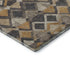 8' Wheat Charcoal And Ivory Geometric Washable Area Rug With UV Protection