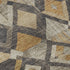 8' Wheat Charcoal And Ivory Geometric Washable Area Rug With UV Protection