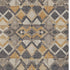 8' Wheat Charcoal And Ivory Geometric Washable Area Rug With UV Protection