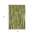 9' X 12' Green And Ivory Striped Washable Area Rug With UV Protection