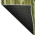 9' X 12' Green And Ivory Striped Washable Area Rug With UV Protection