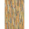 5' X 8' Orange Gold And Ivory Striped Washable Area Rug With UV Protection