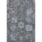 5' X 8' Denim Blue Gray And Silver Damask Washable Area Rug With UV Protection