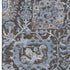 5' X 8' Denim Blue Gray And Silver Damask Washable Area Rug With UV Protection